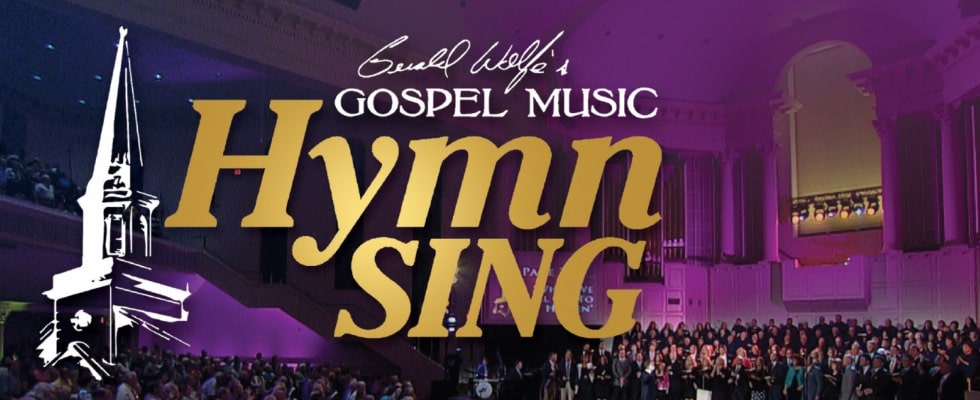 Gerald Wolfe's Gospel Music Hymn Sing Concert Header